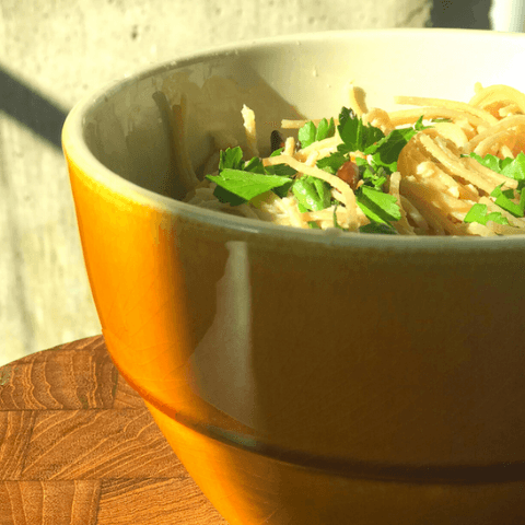 Roasted Squash Spaghetti With Lemon Tahini Sauce - Mason & Greens
