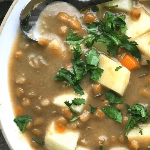 Winter Lentil & Potato Soup - Mason & Greens