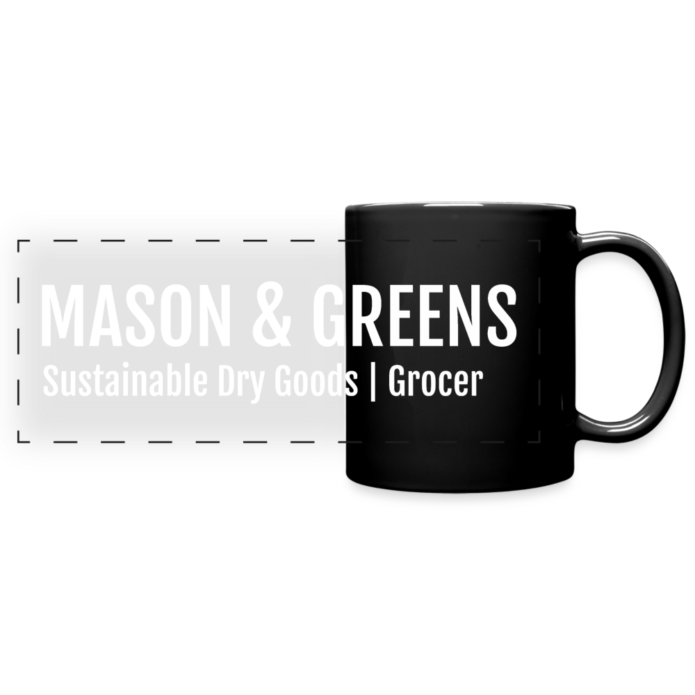 Mason & Greens Ceramic Coffee Cup - Black - black