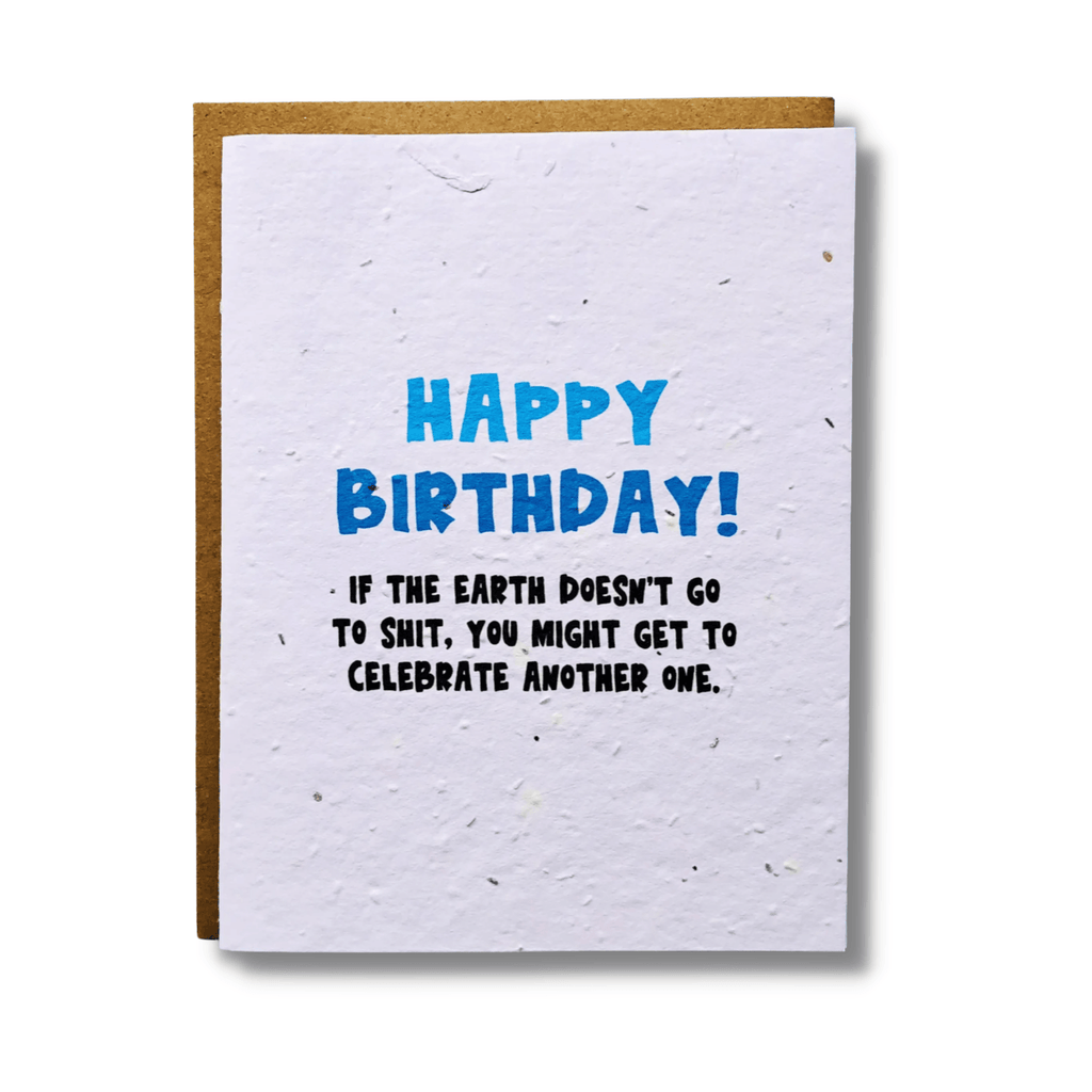 Happy Birthday Climate Change Plantable Greeting Card - Mason & Greens